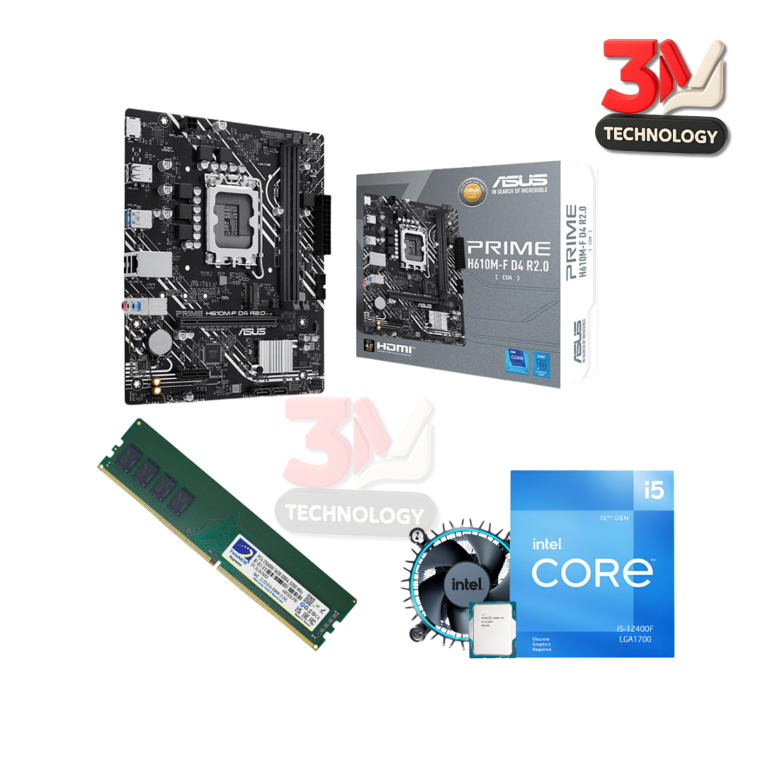 Intel Core i5-12400F+PRIME H610M-F D4+Twinmos 16GB 3200MHz